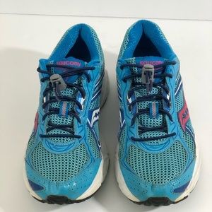 Saucony Shoes Womens 9 Blue Pink Running Athletic Mesh Upper Lightweight